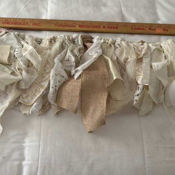 Neutral Shabby Chic Swag 42” 10”hang Handmade by B - Picture 1 of 3